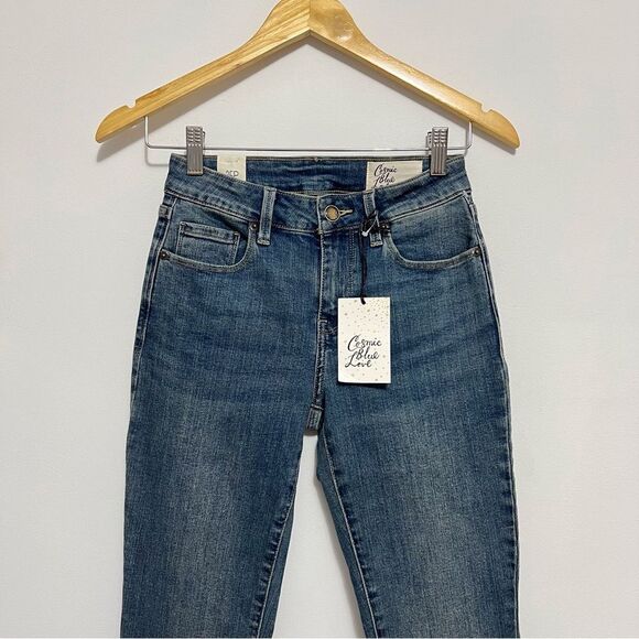 Cosmic Blue Love Womens Boot Cut Jeans NWT Size 25P - Picture 2 of 6